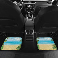 Have Yourself A Beachy Little Christmas Car Mats with Santa Chilling LT7 Set 2pcs - Back Colorful - Polynesian Pride