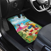 Have Yourself A Beachy Little Christmas Car Mats with Santa Chilling LT7 - Polynesian Pride