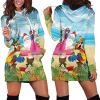 Have Yourself A Beachy Little Christmas Hoodie Dress with Santa Chilling - Polynesian Pride