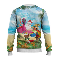 Have Yourself A Beachy Little Christmas Ugly Christmas Sweater with Santa Chilling LT7 - Polynesian Pride