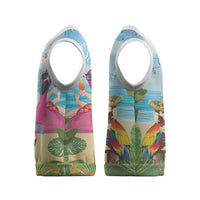 Have Yourself A Beachy Little Christmas Knitted V-Neck Vest with Santa Chilling LT7 - Polynesian Pride