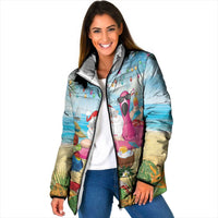 Have Yourself A Beachy Little Christmas Padded Jacket with Santa Chilling - Polynesian Pride