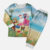 Have Yourself A Beachy Little Christmas Pajama Set with Santa Chilling LT7 - Polynesian Pride