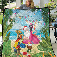 Have Yourself A Beachy Little Christmas Quilt with Santa Chilling - Polynesian Pride