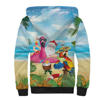 Have Yourself A Beachy Little Christmas Sherpa Hoodie with Santa Chilling - Polynesian Pride