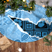 Bula Fiji Tapa Mix Christmas Tree Skirt Vintage Style LT7 - Polynesian Pride