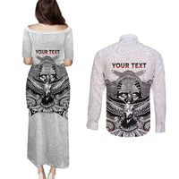 Aotearoa Personalized Couples Matching Puletasi and Long Sleeve Button Shirt Proud To Be Maori LT7 - Polynesian Pride