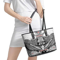 Aotearoa Personalized Leather Tote Bag Proud To Be Maori LT7 - Polynesian Pride