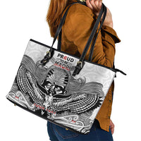 Aotearoa Personalized Leather Tote Bag Proud To Be Maori LT7 - Polynesian Pride