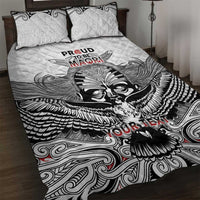 Aotearoa Personalized Quilt Bed Set Proud To Be Maori LT7 White - Polynesian Pride