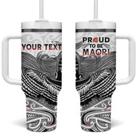 Aotearoa Personalized Tumbler With Handle Proud To Be Maori LT7 One Size: 40 oz White - Polynesian Pride