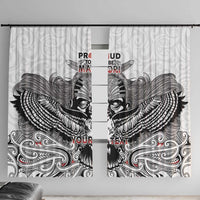 Aotearoa Personalized Window Curtain Proud To Be Maori LT7 With Hooks White - Polynesian Pride