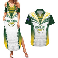 Cook Islands Rugby Custom Couples Matching Summer Maxi Dress and Hawaiian Shirt Kuki's Aitu Champions - Polynesian Pride