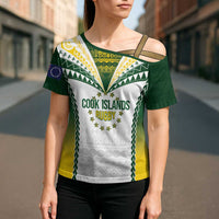 Cook Islands Rugby Custom Cross Shoulder Shirt Kuki's Aitu Champions - Polynesian Pride