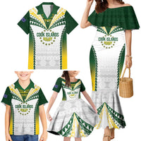 Cook Islands Rugby Custom Family Matching Mermaid Dress and Hawaiian Shirt Kuki's Aitu Champions - Polynesian Pride