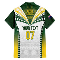 Cook Islands Rugby Custom Family Matching Off The Shoulder Long Sleeve Dress and Hawaiian Shirt Kuki's Aitu Champions - Polynesian Pride