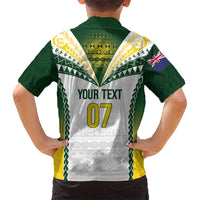 Cook Islands Rugby Custom Family Matching Off Shoulder Maxi Dress and Hawaiian Shirt Kuki's Aitu Champions - Polynesian Pride