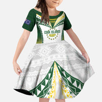 Cook Islands Rugby Custom Family Matching Short Sleeve Bodycon Dress and Hawaiian Shirt Kuki's Aitu Champions - Polynesian Pride