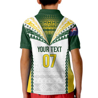 Cook Islands Rugby Custom Kid Polo Shirt Kuki's Aitu Champions LT7 - Polynesian Pride