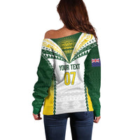 Cook Islands Rugby Custom Off Shoulder Sweater Kuki's Aitu Champions - Polynesian Pride