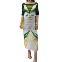 Cook Islands Rugby Custom Puletasi Kuki's Aitu Champions LT7 Long Dress Colorful - Polynesian Pride