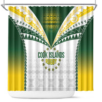 Cook Islands Rugby Shower Curtain Kuki's Aitu Champions - Polynesian Pride