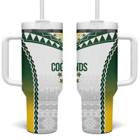 Cook Islands Rugby Tumbler With Handle Kuki's Aitu Champions - Polynesian Pride
