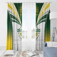 Cook Islands Rugby Window Curtain Kuki's Aitu Champions - Polynesian Pride
