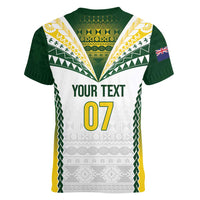 Cook Islands Rugby Custom Women V-Neck T-Shirt Kuki's Aitu Champions - Polynesian Pride