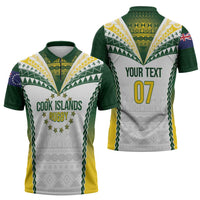 Cook Islands Rugby Custom Zipper Polo Shirt Kuki's Aitu Champions LT7 - Polynesian Pride