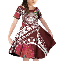 Aloha Hawaii Big Island Family Matching Off Shoulder Short Dress and Hawaiian Shirt Ohia Lehua Wahine