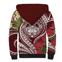 Aloha Hawaii Big Island Sherpa Hoodie Ohia Lehua Wahine LT7 - Polynesian Pride