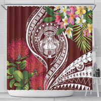 Aloha Hawaii Big Island Shower Curtain Ohia Lehua Wahine