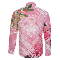 Aloha Hawaii Maui Family Matching Off Shoulder Maxi Dress and Hawaiian Shirt Goddess Lokelani Rose