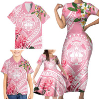 Aloha Hawaii Maui Family Matching Short Sleeve Bodycon Dress and Hawaiian Shirt Goddess Lokelani Rose