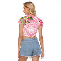 Aloha Hawaii Maui Raglan Cropped T Shirt Goddess Lokelani Rose LT7 - Polynesian Pride