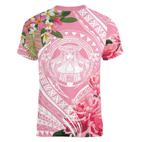 Aloha Hawaii Maui Women V-Neck T-Shirt Goddess Lokelani Rose LT7 - Polynesian Pride