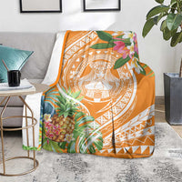 Aloha Hawaii Lanai Blanket Frangipani Mix Pineapple LT7 - Polynesian Pride
