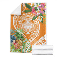 Aloha Hawaii Lanai Blanket Frangipani Mix Pineapple LT7 - Polynesian Pride
