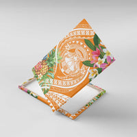 Aloha Hawaii Lanai Canvas Wall Art Frangipani Mix Pineapple LT7 With Frame Orange - Polynesian Pride