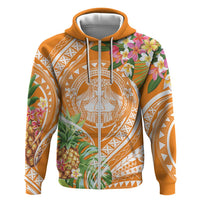 Aloha Hawaii Lanai Hoodie Frangipani Mix Pineapple