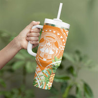 Aloha Hawaii Lanai Tumbler With Handle Frangipani Mix Pineapple