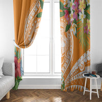 Aloha Hawaii Lanai Window Curtain Frangipani Mix Pineapple LT7 - Polynesian Pride