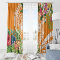 Aloha Hawaii Lanai Window Curtain Frangipani Mix Pineapple LT7 - Polynesian Pride
