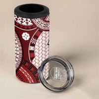 Bula Fiji Vintage 4 in 1 Can Cooler Tumbler Scarlet Masi Motifs