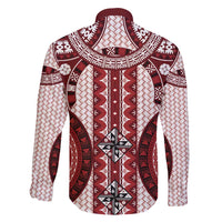 Bula Fiji Vintage Family Matching Mermaid Dress and Hawaiian Shirt Scarlet Masi Motifs