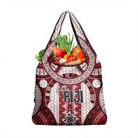Bula Fiji Vintage Grocery Bag Scarlet Masi Motifs