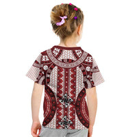 Bula Fiji Vintage Kid T Shirt Scarlet Masi Motifs