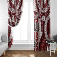 Bula Fiji Vintage Window Curtain Scarlet Masi Motifs