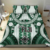 Bula Fiji Vintage Bedding Set Phthalo Green Masi Motifs